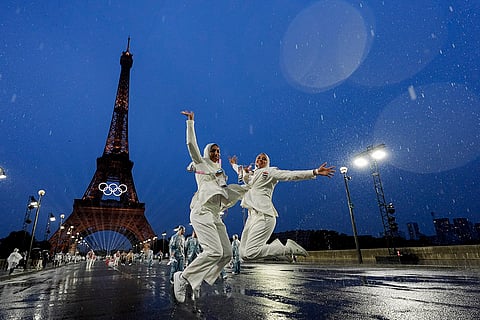 Egyptian athletes during opening ceremony 